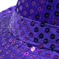 thumbnail image 4 of Sparkly Sequin Fedora Hat Unisex Shiny Glitter Trilby for Halloween Carnival Stage Show Photo Prop Party Event, 4 of 4