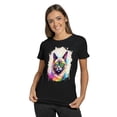 thumbnail image 2 of Hippie Siamese Portrait oil painting Watercolor Tie-dye Vintage Shirt T-shirt Unisex Merch Cat Lover Kitten Owner Gifts - 00015, 2 of 6