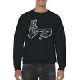thumbnail image 2 of Hand Sign OK Point Gesture Men's Sweatshirt, 2 of 3