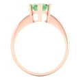 thumbnail image 4 of Solitaire Engagement Ring for Women - 2.5ct Simulated Green Diamond in 14K Rose Gold Promise Ring, 4 of 5