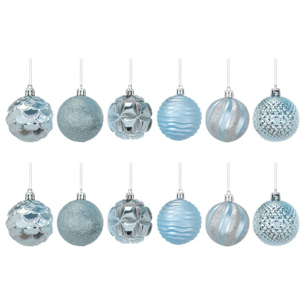 Colgante para árbol de Navidad Decoración navideña Colgante de PVC para Navidad 6 cm 12 unidades
