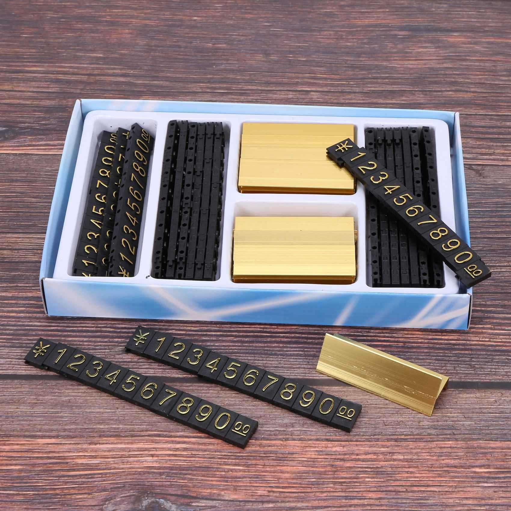 76 Groups Gold-Tone Metal, Arabic Numerals Together Price Tags