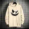 thumbnail image 4 of Dolkfu Drawstring Hoodies Mens Beige Graphic Oversized Hoodies With Hood With Pocket Streetwear 2025 Mens Tops 3XL, 4 of 5