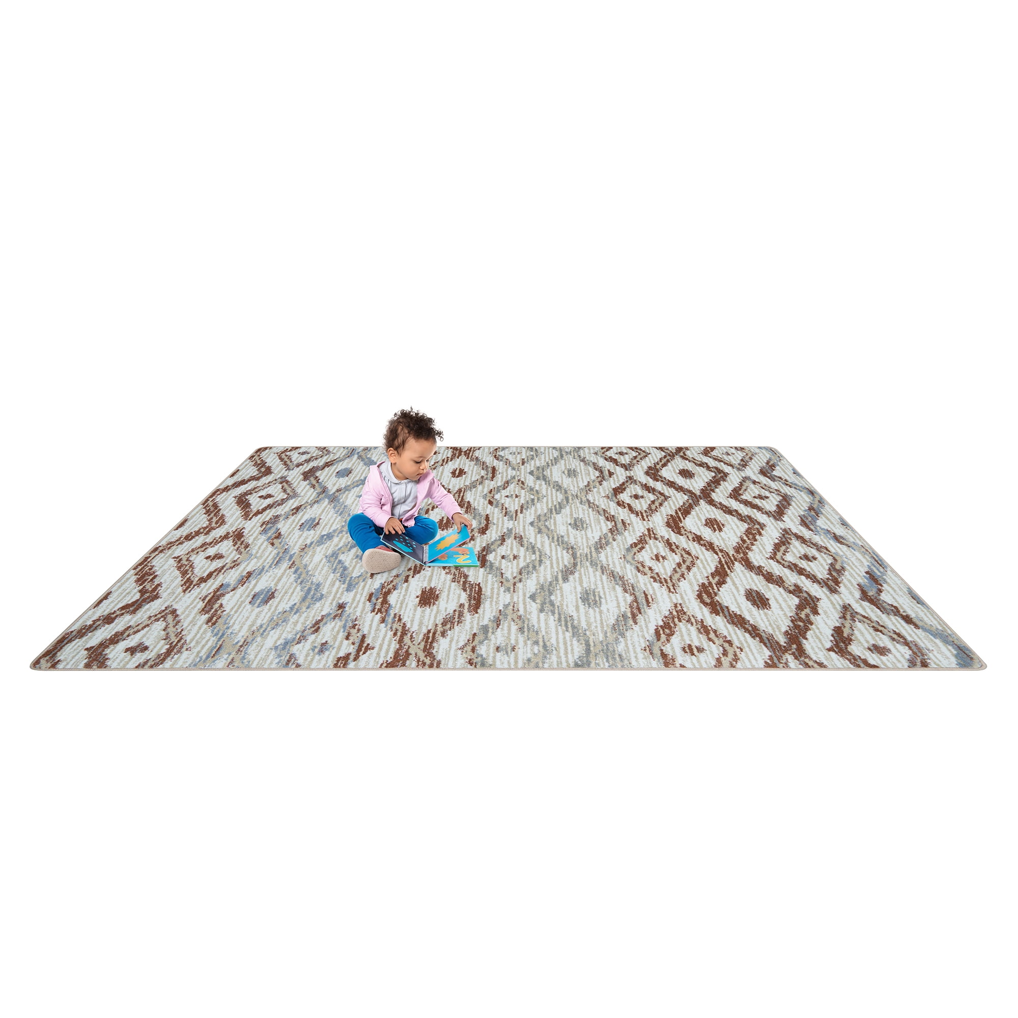 Joy Carpets Diamond Oasis 3'10" x 5'4" Indoor Area Rug in Color Terracotta