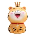 thumbnail image 1 of Figura miniatura de tigre de dibujos animados, adorno de cerdito, artesanía de resina, estatua, escultura Amarillo, 1 of 9