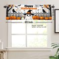thumbnail image 3 of JOOCAR Happy Halloween Polyester Window Valance Curtain with Ghost Pumpkin Bat Design for Home Kitchen Living Room Bedroom Bathroom Decor 54x18 inch, 3 of 5