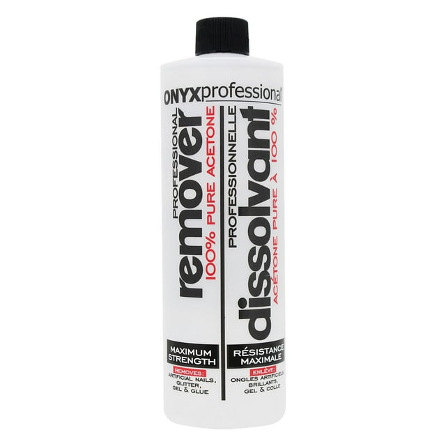 Onyx Professional 100% Pure Acetone Maximum Strength Nail Polish Remover, . bottle