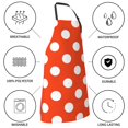 thumbnail image 5 of Zufioo Orange And White Polka Dot1 Print Adult Waterproof Apron, Cooking Apron, Flower Arranging and Painting Apron-Adjustable Straps, with Pockets, Kitchen Supplies-One Size, 5 of 9