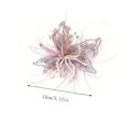 thumbnail image 5 of UNLLLL Pearl Embellished Large Crystal Flower Hair Clip, Feather Lace Floral Barrettes, Bridal Wedding Hair Accessory, for Daily Travel and Special Occasions (Purple), 5 of 5
