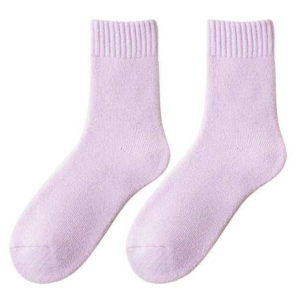 Fiudx Calcetines Térmicos de Invierno, Tecnología de Autocalentamiento, Aislamiento de Lana Gruesa, Forro Polar Cómodo, Multiusos para Clima Frío, Calzado de Invierno Unisex, Talla Única, 1 Par