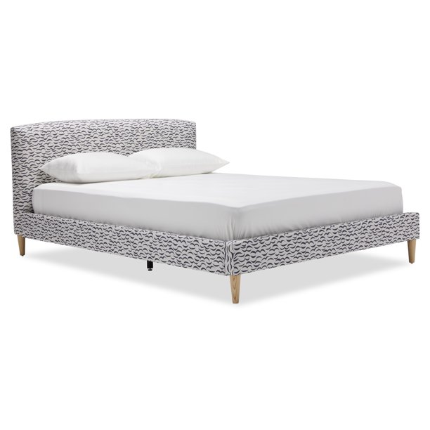 Crescent Moon Upholstered Platform Bed, Multiple Sizes by Drew