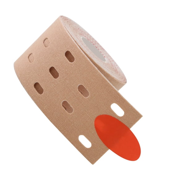 Nueva cinta adhesiva deportiva para músculos perforados de 2 tamaños, cuidado terapéutico, cinta de kinesiología perforada fisiológica Accesorios para máquinas de ejercicios color carne Eigraketly OD009956-02