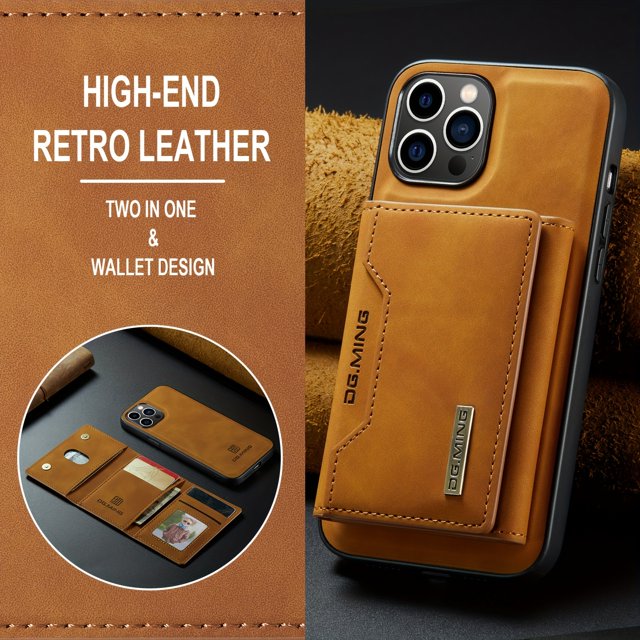 Wallet Case For IPhone 14 13 12 Pro Max Plus With Card Holder,Detachable Magnetic Faux Leather Kickstand Case With 8 Card Slots,Shockproof Cover