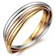 Fashion high grade three colours gold three rings ebay bracelet