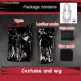 thumbnail image 3 of Disfraz de Cosplay de Anime Gojo Satoru de JJK, peluca con cambio de género, traje negro, ropa de fiesta para eventos de cómic de Halloween para mujer, 3 of 5