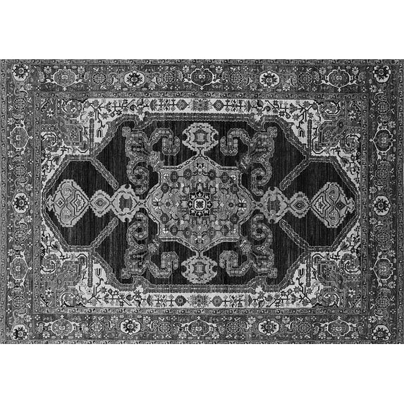 Ahgly Company Indoor Rectangle Oriental Gray Industrial Area Rugs, 3' x 5'