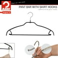 thumbnail image 4 of Mawa by Reston Lloyd Ultra Thin Silhouette Series Non-Slip Space Saving Hanger with Pant Bar/Skirt Hook, Style 42/FTU, Set of 10, Black, 4 of 7