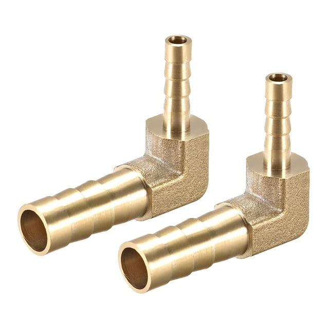 Conector de manguera de latón de 6mm a 4mm, codo de 90 grados, acoplador de tubo, adaptador de 2 piezas 8mm x 4mm