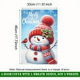 thumbnail image 2 of 1 PC, 2D Flat/ Garden flag, Christmas snowman cute and cheerful design pattern, 11.8x17.7 inches (30x45cm), fashionable 2D pattern, autumn Thanksgiving and Halloween garden flag, home outdoor courtya, 2 of 10