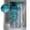 thumbnail image 4 of Beach Shower Curtain, 66" x 72", Ocean Scenery Modern Minimalist Waterproof Bathroom Curtain Washable Shower Curtain Set with 12 Hooks, 4 of 6