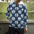thumbnail image 2 of Sudadera con capucha y cremallera con estampado 3D de ancla náutica mediterránea para hombre, mujer y niño, 2 of 5