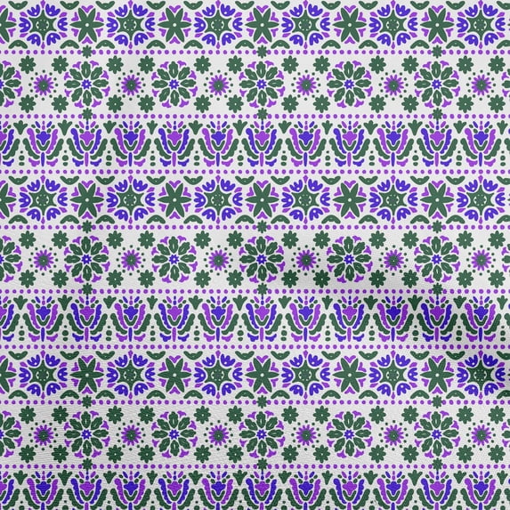 oneOonePolyesterSpandexGreenFabricAsianBlockSewingFabricByTheYardPrintedDiyClothingSewingSupplies56InchWide