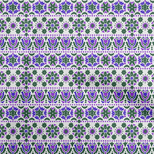 oneOone Velvet Green Fabric Asian Block Sewing Material Print Fabric by The Yard 58 Inche Wide-9534