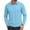 Blue#110723FF, variant on Hearthz Polo T Shirts for Men 3 Button Placket Lapel Collar Mens Shirts Long Sleeve Business Casual Mens Golf Polo Work Shirt Yellow XXL