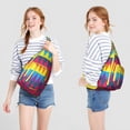 thumbnail image 3 of Abstract Geometric Sling Backpack - Modern Artistic Pattern Crossbody Bag, Lightweight Fashion Pack for Urban Commute, 3 of 4