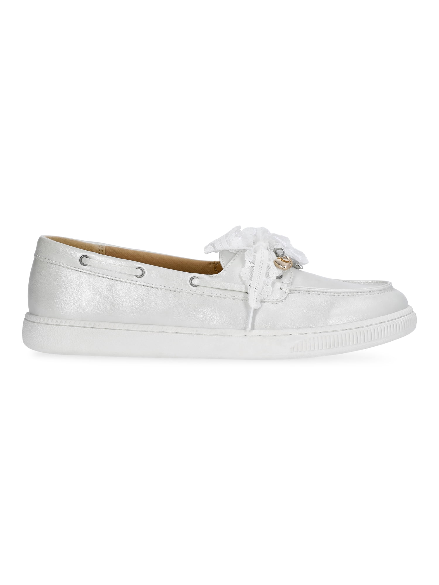Weekend Academy Girls Lace Charm Boat Shoes