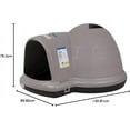 thumbnail image 4 of Petmate Indigo All-Weather Portable Extra Large Plastic Outdoor Igloo Dog House, 51.5"L For XL Dogs 90 to 125 lb, Taupe & Black, 4 of 7