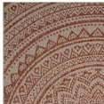 thumbnail image 6 of SAFAVIEH Courtyard Josiah Floral Medallion Indoor/Outdoor Area Rug, 6'7" x 6'7" Square, Light Beige/Terracotta, 6 of 8