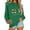 #0275-Green, variant on Uootdi Christmas Long Sleeve Sweatshirts for Gift Women Crewneck Christmas Gnome Wine Glass Cute Santa Hat Xmas Tree Graphic T-S hirts
