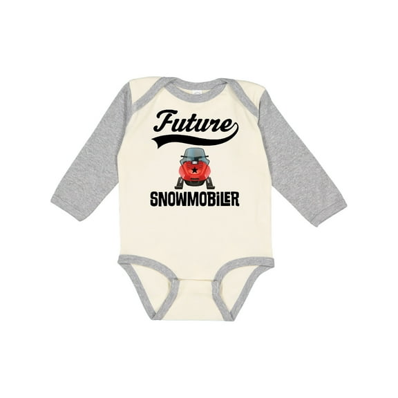 Inktastic Snowmobiling Future Snowmobiler Boys or Girls Long Sleeve Baby Bodysuit