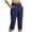 Navy, variant on YDFCWXW Womens Yoga Capri Pants High Waist Wide Leg Capri Leggings Pull On Stretch Casual Capris with Pockets Hot Pink, XL