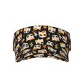 thumbnail image 3 of Balery Cat Skulls and Flowers Sport Wear Athletic Visor Sun Sports Visor Hat Visor Adjustable Cap for Women and Men (One Size), 3 of 8