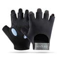 thumbnail image 1 of Guantes deportivos de medio dedo para fitness, para mujer, con almohadilla de palma engrosada, de silicona, con absorción de impactos, equipo de protección para la palma, guantes transpirables para, 1 of 1
