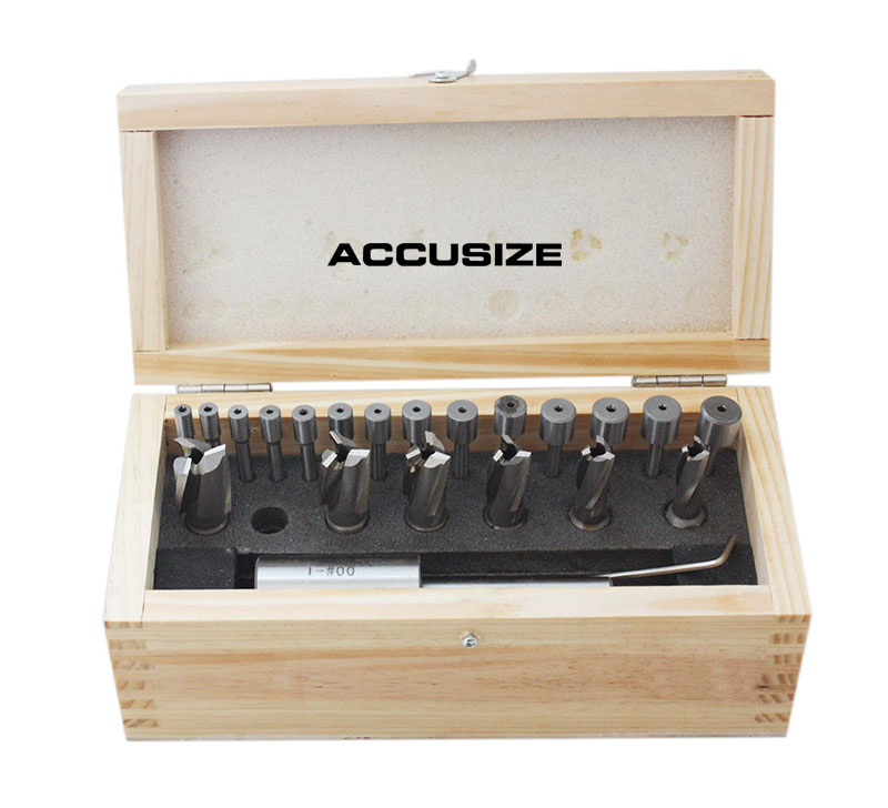 Accusize 21 Pcs Hss Interchangeable Pilot Counterbore Set, 36200121
