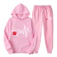 thumbnail image 1 of Puntoco, moda para mujer, abrigo informal deportivo con estampado, pantalones largos, suéter con capucha, tops, conjunto de pantalones, conjunto con capucha de manga larga, liquidación Puntoco Puntoco-3442, 1 of 2