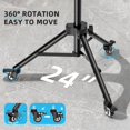 thumbnail image 4 of Support de Projecteur, Support de Trépied pour Ordinateur Portable de 29 Pouces à 69 Pouces, Support de Trépied de Projecteur avec Plateau pour Souris et Roulettes, Hauteur Réglable Portable, 4 of 8