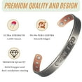 thumbnail image 4 of Wollet Magnetic Cuff Copper Bracelet for Men and Women, Length 6.3in, silver, 4 of 6