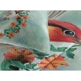 thumbnail image 3 of Ambesonne Animal Quilted Coverlet 3 Pcs, Bird with Flower Branch, Queen Size, Orange Green, 3 of 4