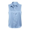 thumbnail image 6 of QASIEATN Womens Satin Blouse Sleeveless Tank Tops Button Down Shirts Outfits Summer Vest for Women, 6 of 6