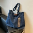 thumbnail image 4 of Contemporary Shoulder Bag Jeans Handbag Large Capacity Shopping Bag Delicate Handbags For Work School And Travel, 4 of 9