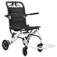 thumbnail image 3 of SHUO Y Transport Wheelchair 17.7 Inches Lightweight Foldable Wheelchair Portable Aluminum Alloy Travel Wheelchair with Handlebar Brake Lever for Adults Seniors, Supports 265lbs Capacity, 3 of 6