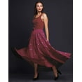 thumbnail image 4 of Phagun Women's Indian Clothing Maroon Long Casual Skirt Maxi&nbsp;Summer Wear-14, 4 of 6