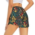 thumbnail image 4 of Picia Berries and Flowers Pattern Women's 2 in 1 Athletic Running Shorts High Waisted Workout Casual Gym Sweat Shorts with Comfy Liner Zipper Pockets-Medium, 4 of 9