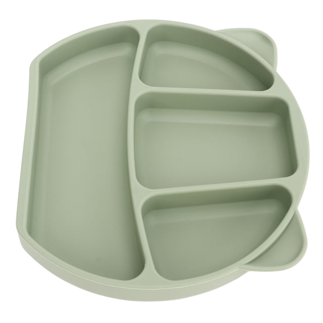 Silicone Suction Plate, Safe Panda Shape Divided Dish With Strong Suction Grip And Lid, Suction Dishware Baby Plate For Infant Toddler Independent Eating