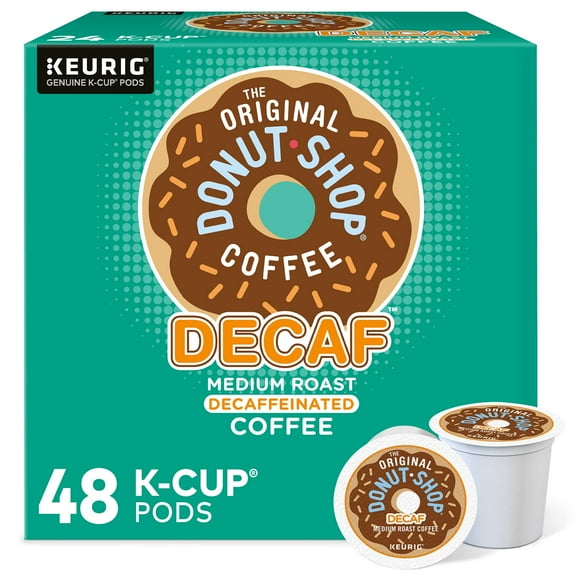 Pack of 2 - The Original Donut Shop Decaf Keurig Single-Serve K-Cup Pods, Medium Roast Coffee, 48 Count