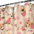 thumbnail image 3 of Corgi Dog and Flower Florals Shower Curtain 72"x72" ,Bathroom Decorative Shower Curtains Set with 12 Hooks,Modern Waterproof Washable Shower Curtain, 3 of 6